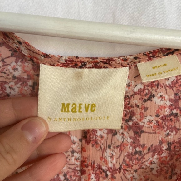 Maeve Sirena Floral Print Midi Dress Boho Anthropology Size Medium - Picture 6 of 10